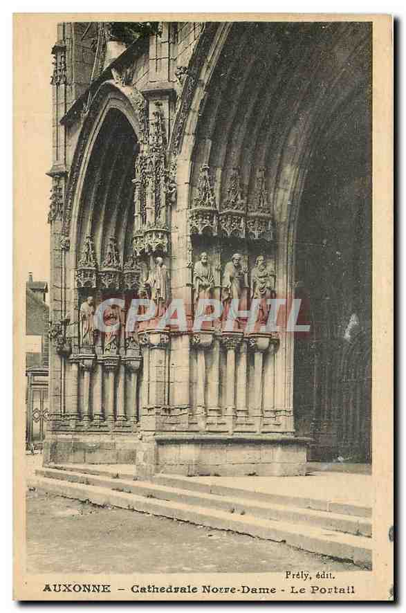 CPA Auxonne Cathedrale Notre Dame Le Portail 
