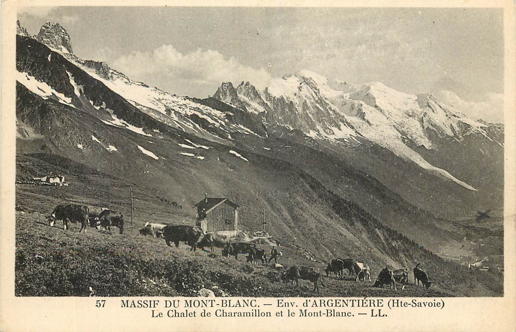 CPA Masiff du Mont Blanc Env d'Argentiere Hte Savoie Le Chalet de Charamillon et le Mont Blanc 