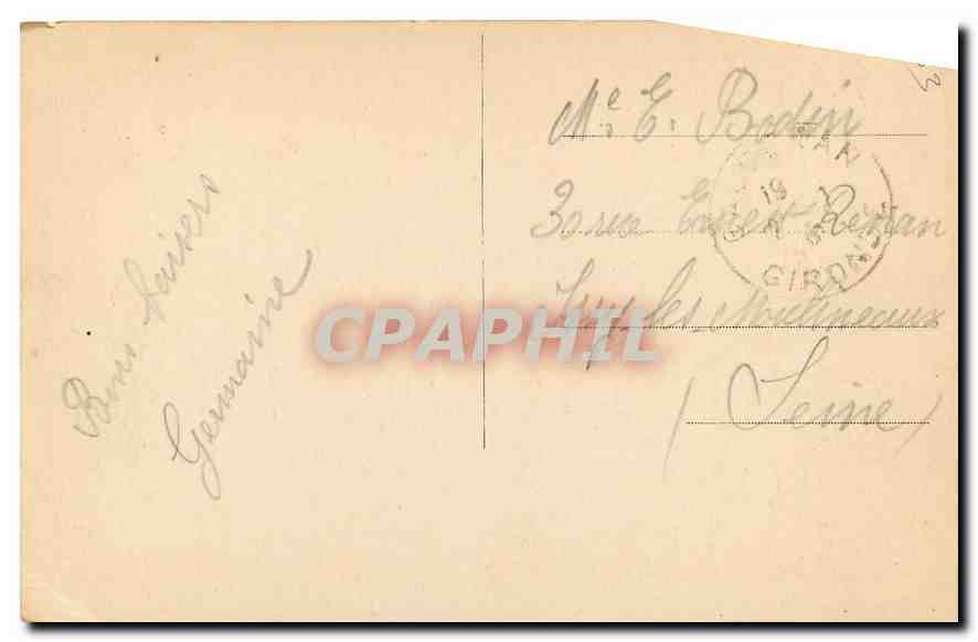CPA Bordeaux La Grosse Cloche  — Verso