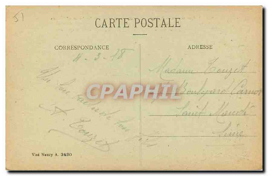 CPA Reims dans ses annees de bombardements  — Rückseite