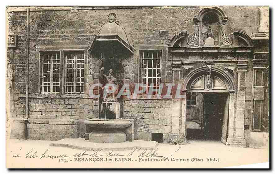 CPA Besancon les Bains Fontaine des Carmes 