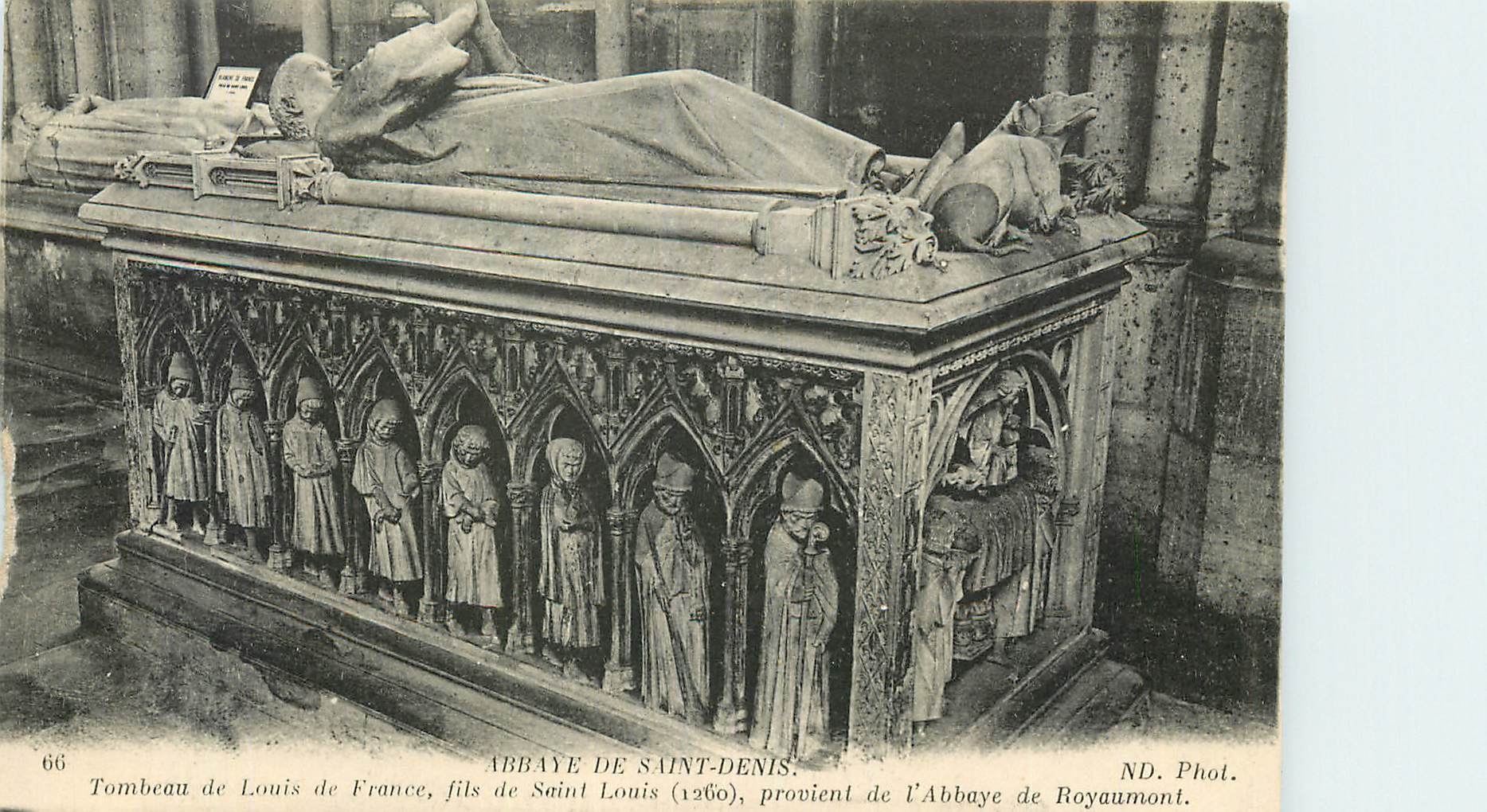 Tombeau de Louis de France, fils de Saint Louis (1260) — Abbaye de Saint-Denis — ND. Phot. Phot. Royaumont