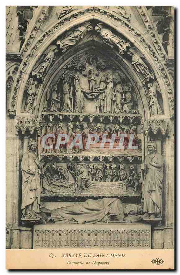CPA Abbaye de Saint Denis Tombeau de Dagobert 
