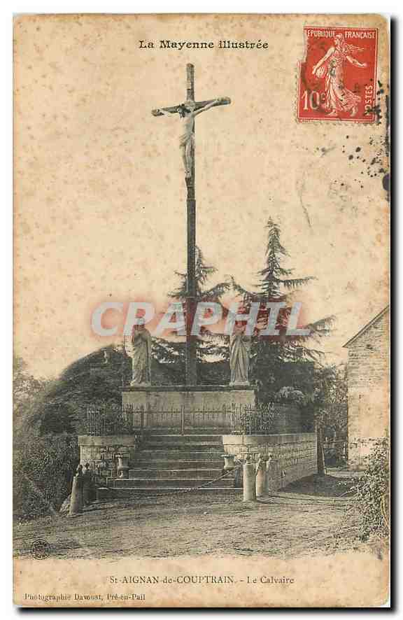 CPA St Aignan de Couptrain Le Calvaire 