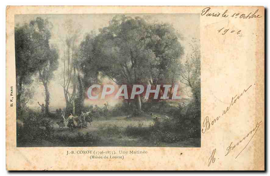 CPA J B Corot Une Matinee Musee du Louvre 
