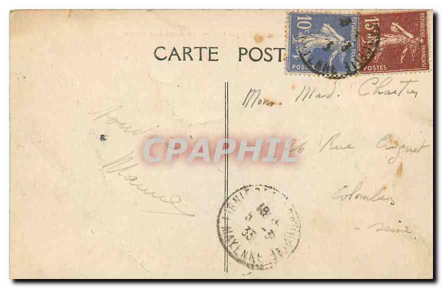 CPA Lignieres la Doucelle Mayenne Le Saul a la Biche  — Rückseite