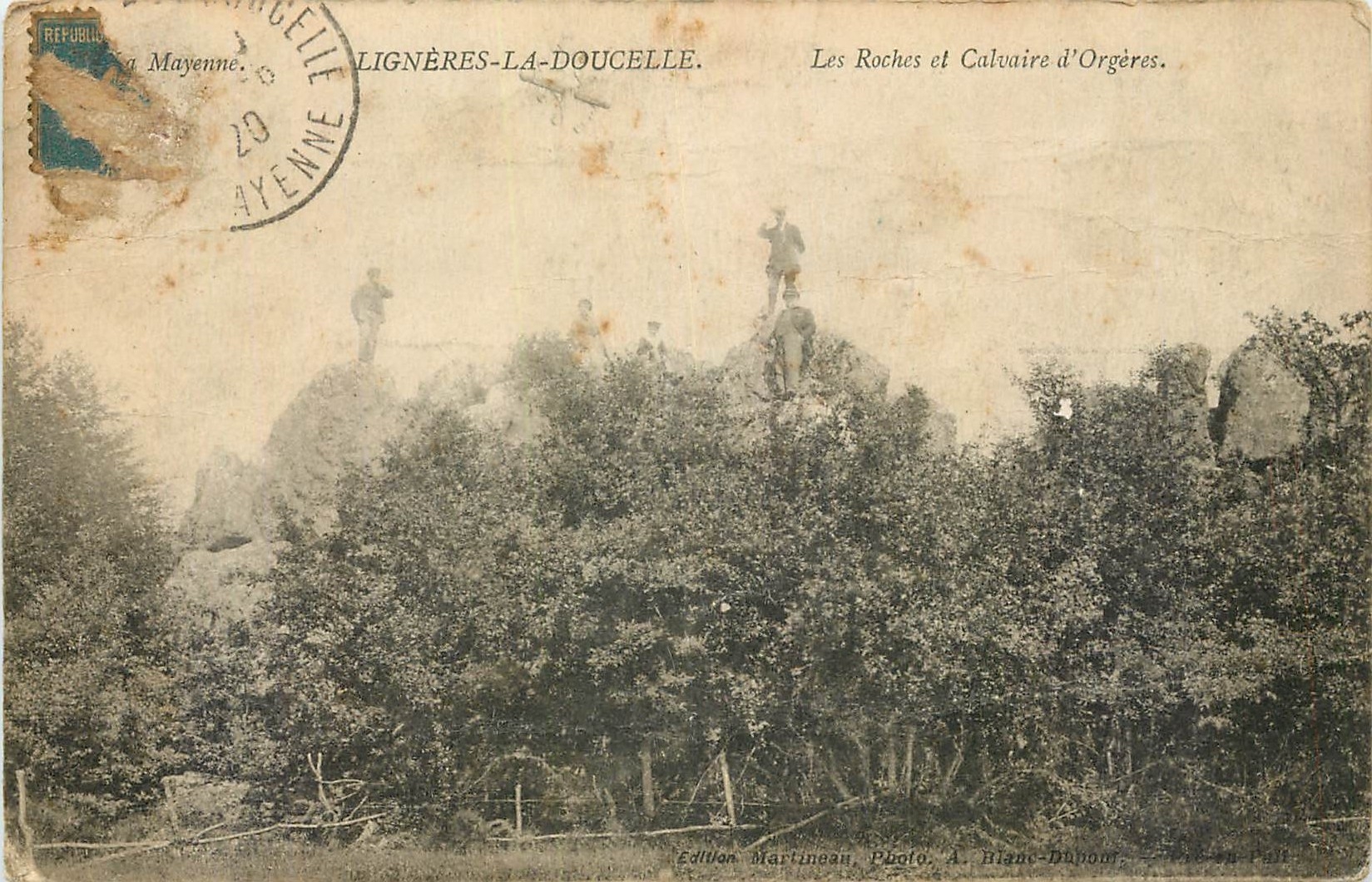 CPA Ligneres la Doucelle Les Roches et Calvaire d'Orgeres 