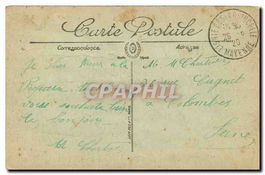 CPA Ligneres la Doucelle Les Roches et Calvaire d'Orgeres  — Rückseite