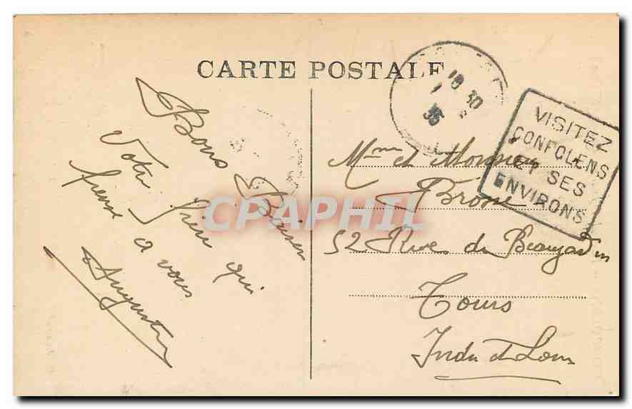 CPA Confolens Portail Ogival en Granit  — Rückseite