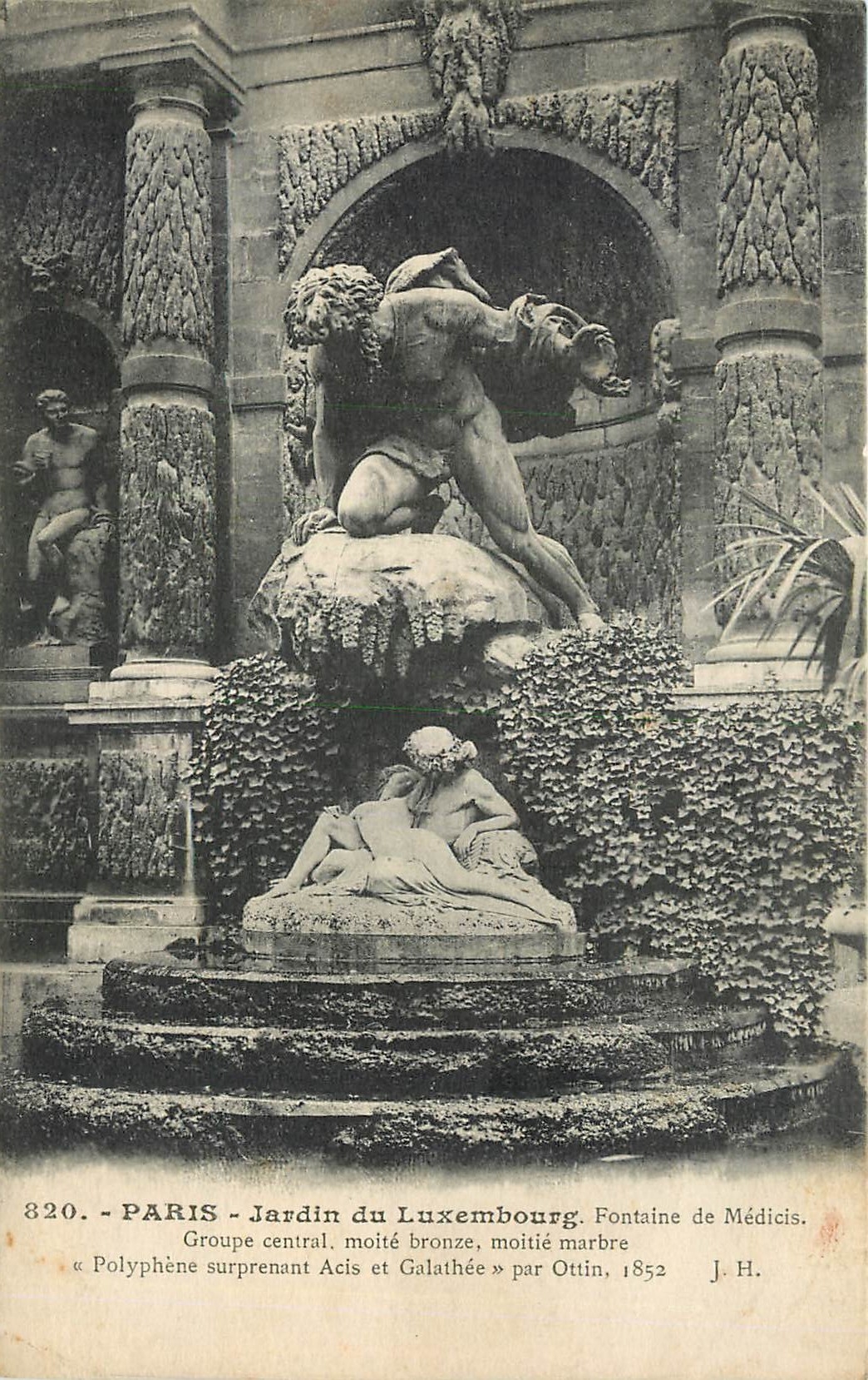 CPA Paris Jardin du Luxembourg Fontaine de Medicis Groupe central Polyphene surprenant Acis et Galat