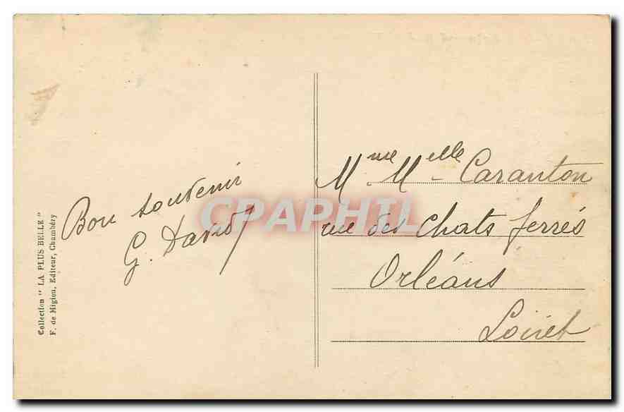 CPA N D des Neiges Brides les Bains Chasseurs Alpins Militaria — Rückseite