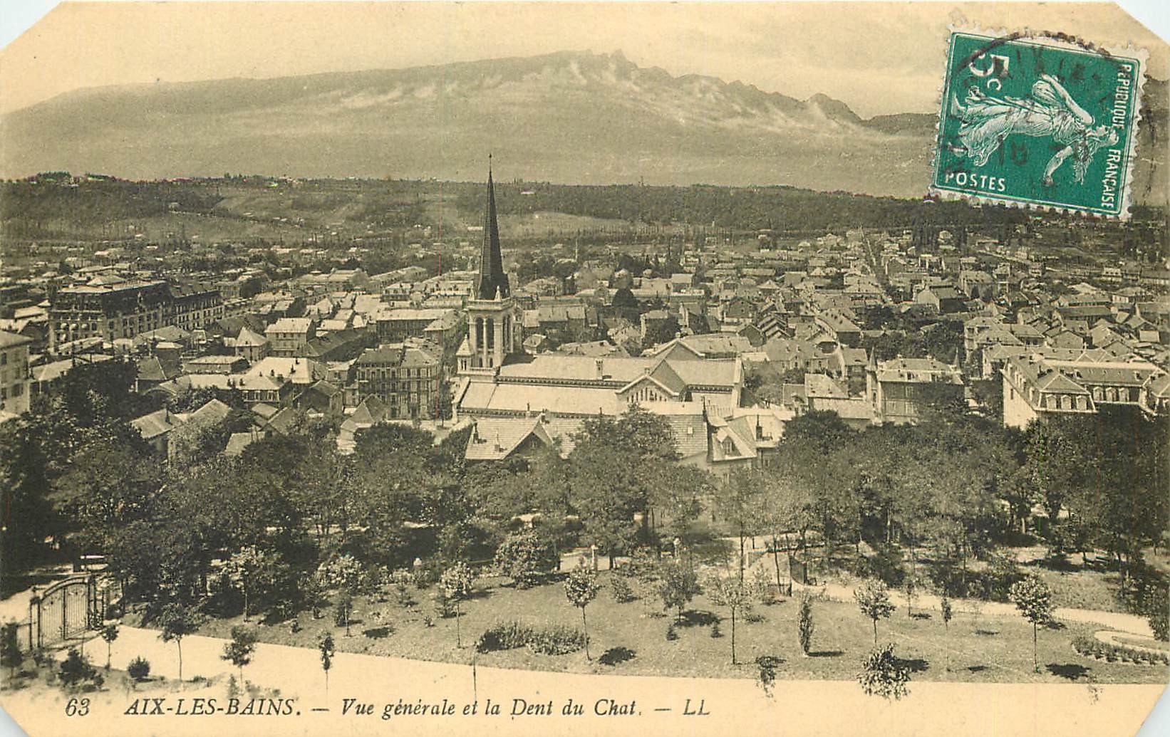 CPA Aix les Bains Vue generale et la Dent du Chat 