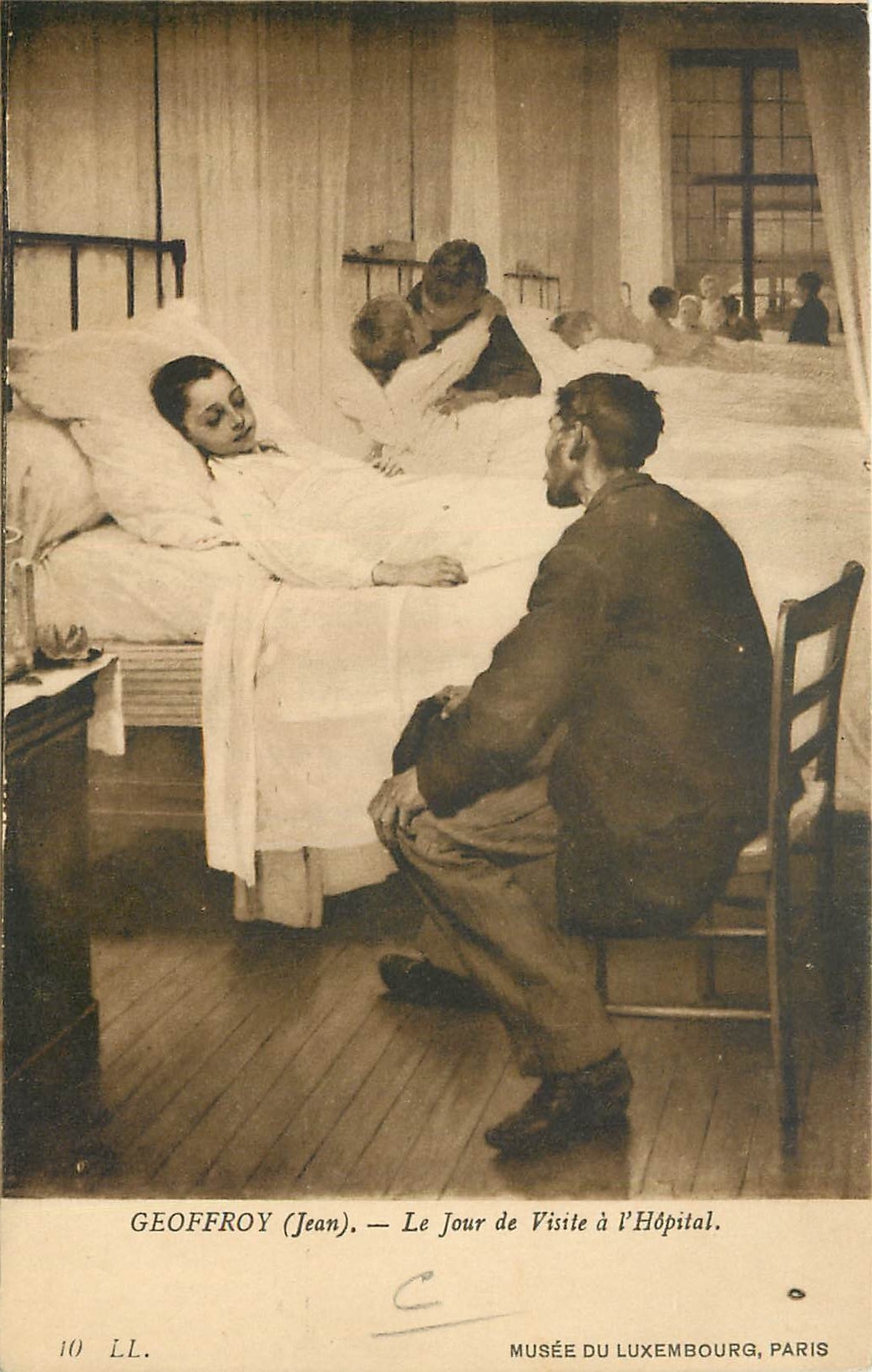 CPA Geoffroy Jean Le Jour de Visite a l'Hopital 