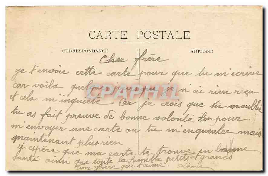 CPA Belfort Le Lion  — Verso