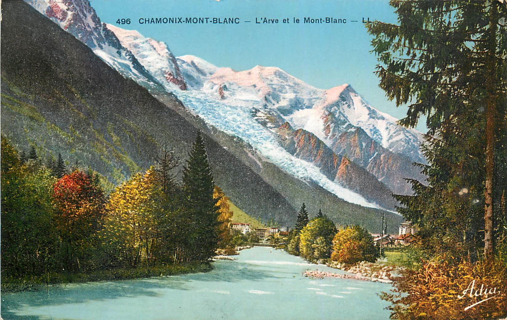 CPA Chamonix Mont Blanc L'Arve et le Mont Blanc 