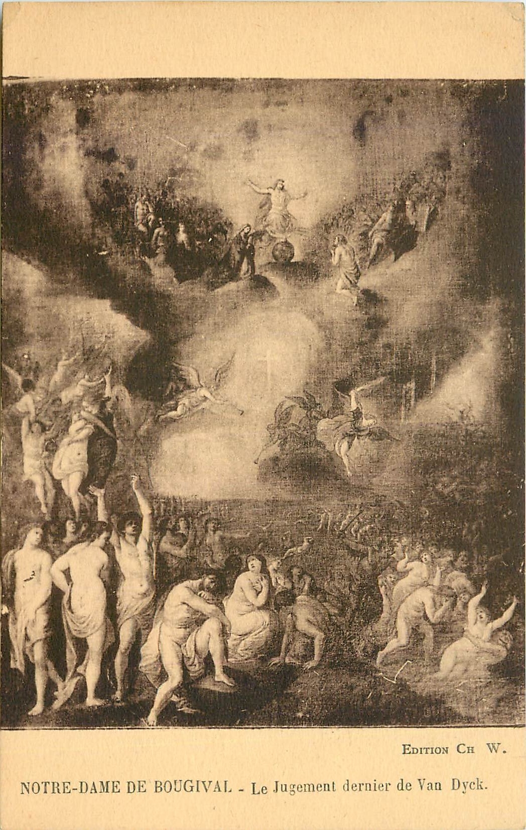 CPA Notre Dame de Bougival Le Jugement dernier de Van Dyck 