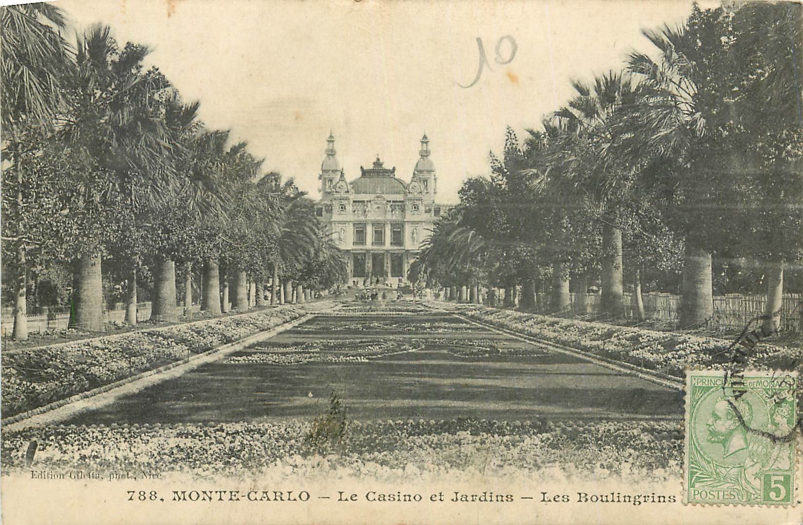 CPA Monte Carlo Le Casino et Jardins Les Boulingrins 