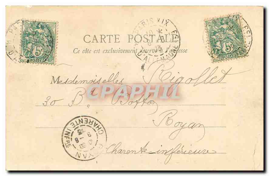 CPA Paris Lac et Rocher des Buttes Chaumont  — Rückseite