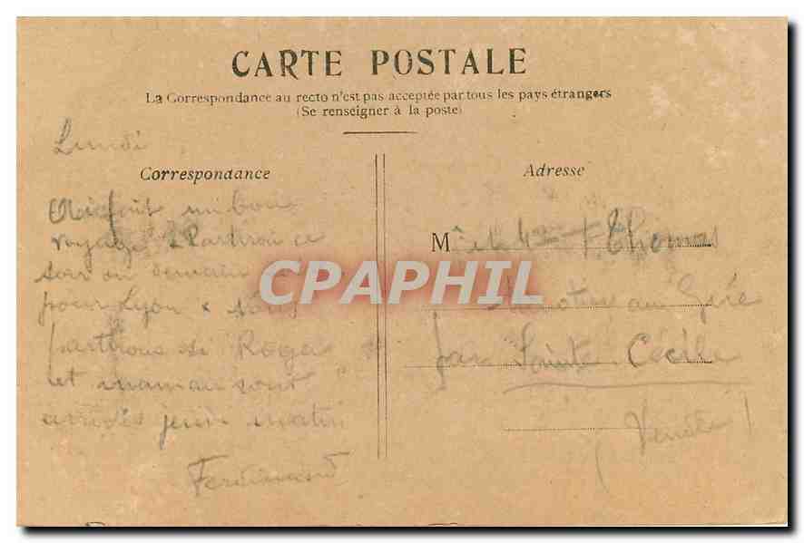 CPA Paris les Invalides  — Verso