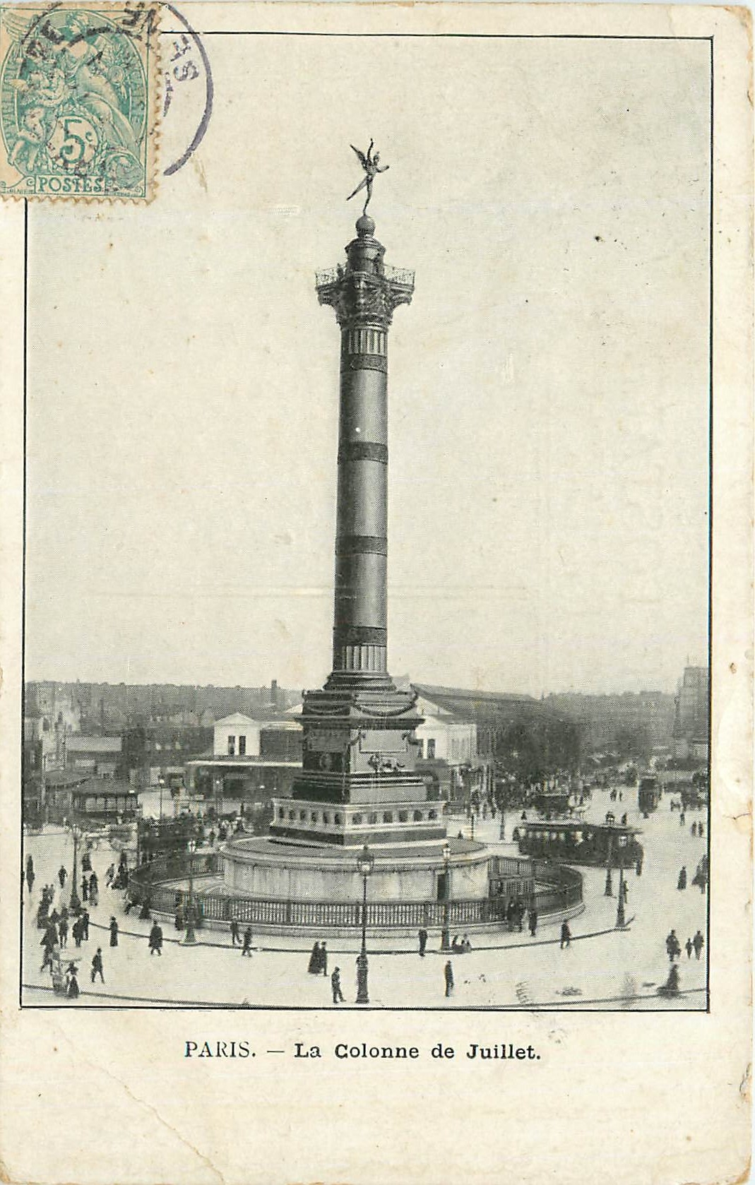 CPA Paris La Colonne de Juillet 