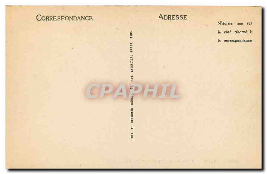 CPA Paris Place de la Republique  — Verso