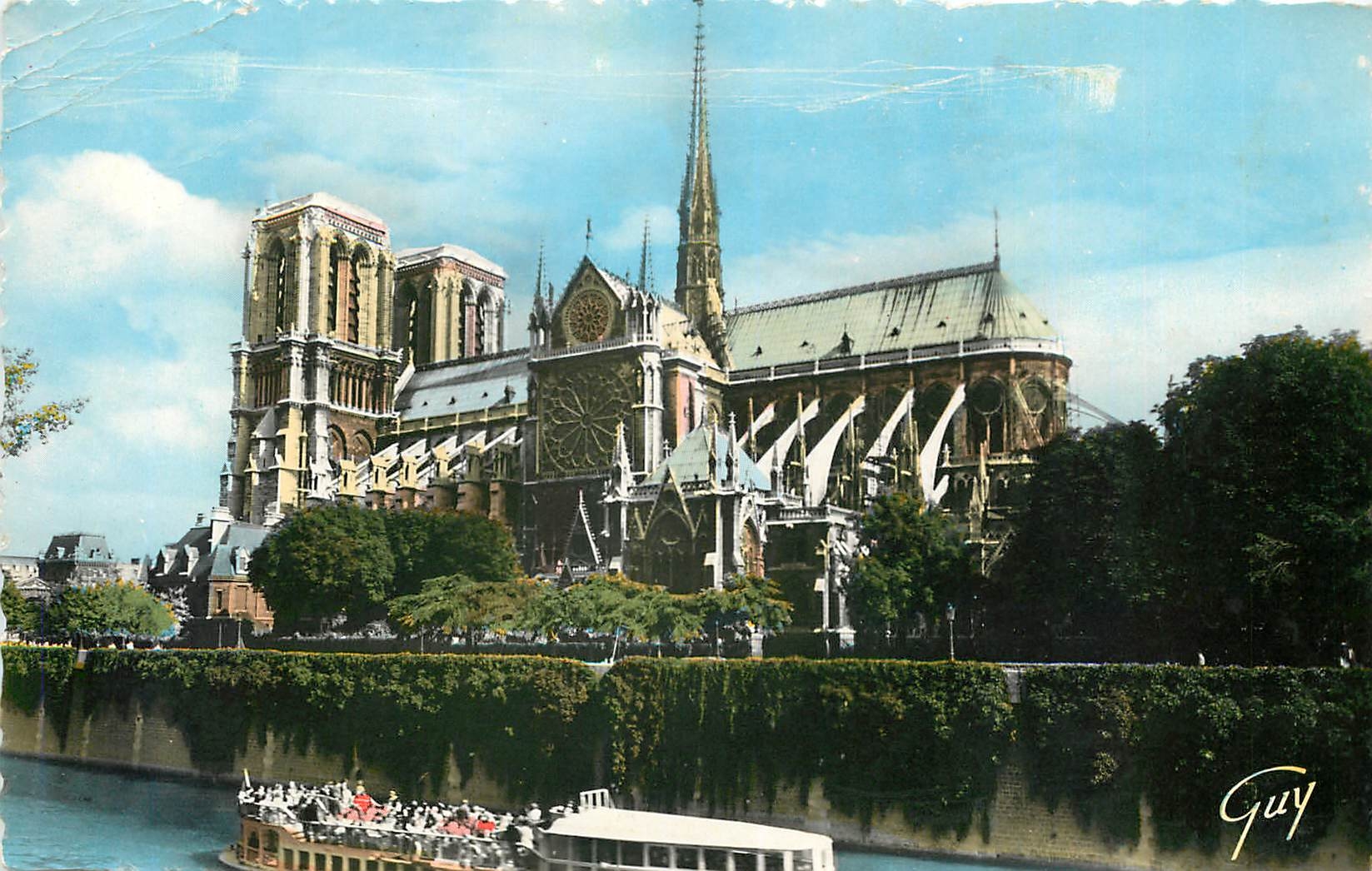 CPA Paris et ses Merveilles Abside de la Cathedrale Notre Dame 