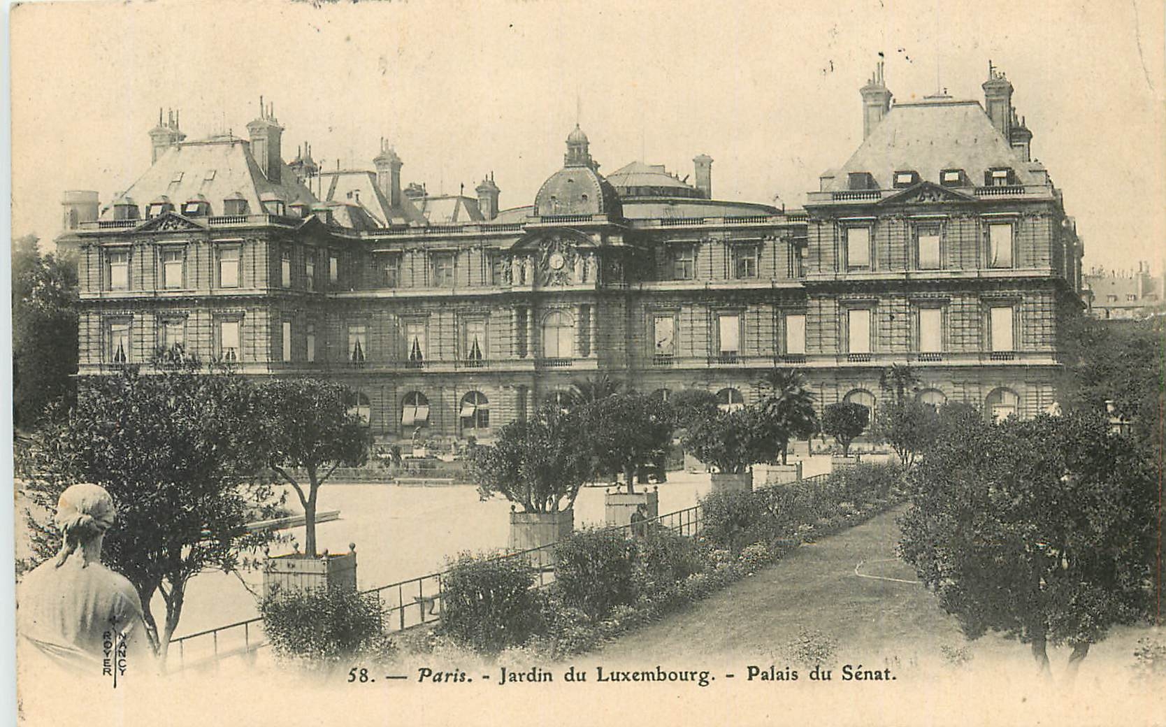CPA Paris Jardin du Luxembourg Palais du Senat 