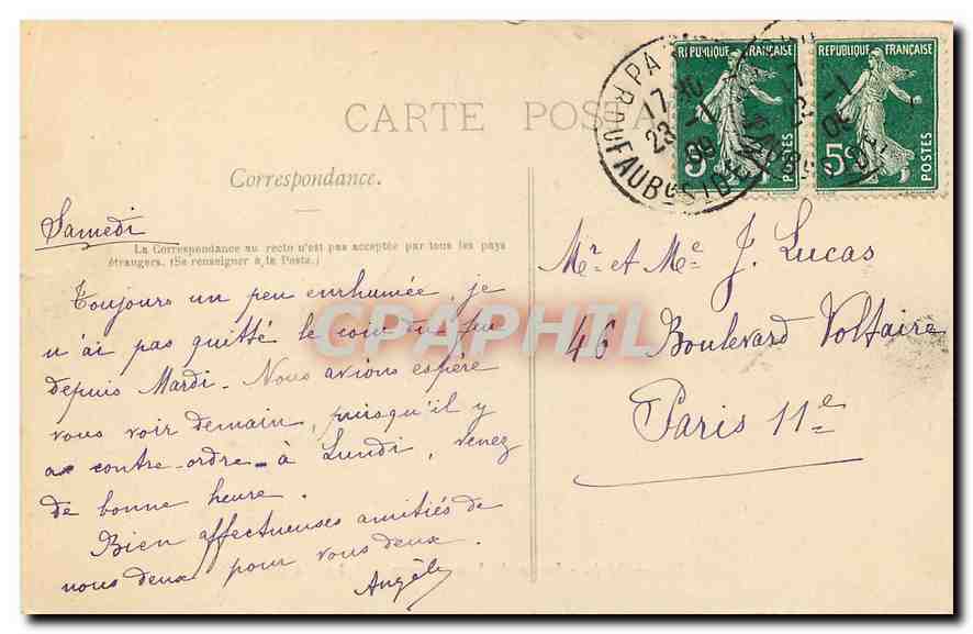 CPA Paris Jardin du Luxembourg Palais du Senat  — Rückseite