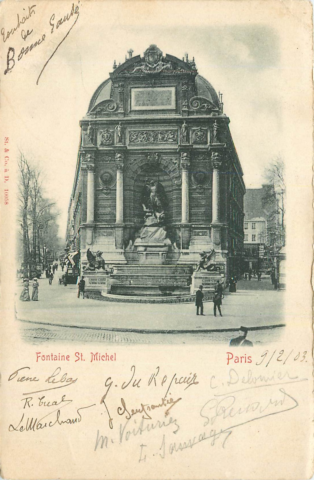 CPA Fontaine St Michel Paris 