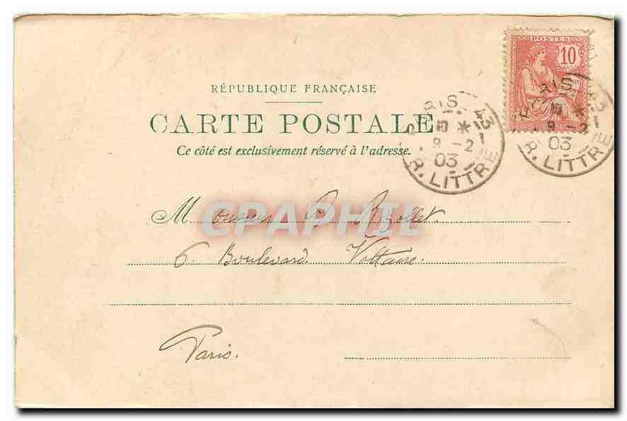 CPA Fontaine St Michel Paris  — Rückseite