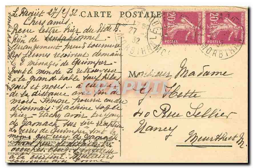 CPA Paris Invalides  — Verso