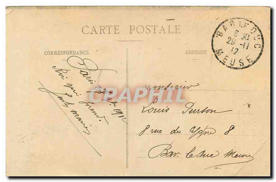 CPA Paris N D de Consolation Caleche — Verso