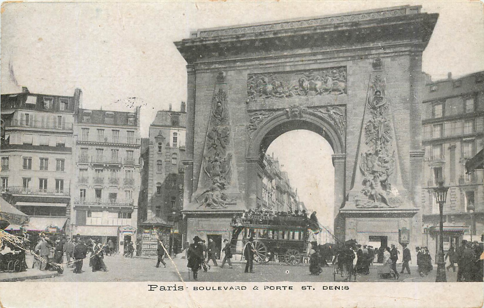 CPA Paris Boulevard & Porte St Denis 