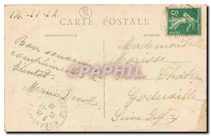 CPA Paris Notre Dame Facade Potyails  — Verso