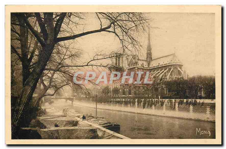 CPA Les Petits Tableaux de Paris Notre Dame Vue prise du Pont de l'Archeveche 