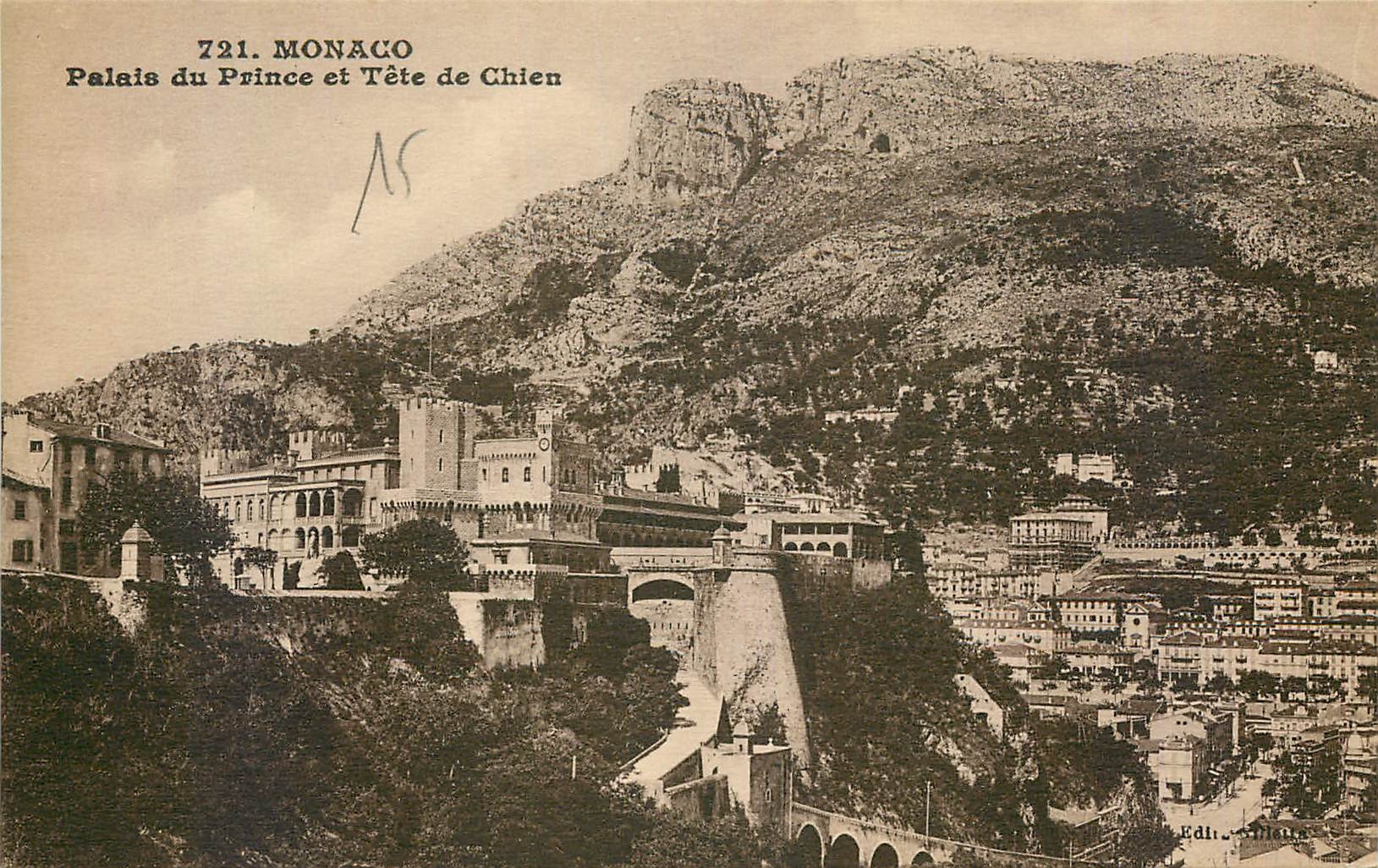 CPA Monaco Palais du Prince et Tete de Chien 