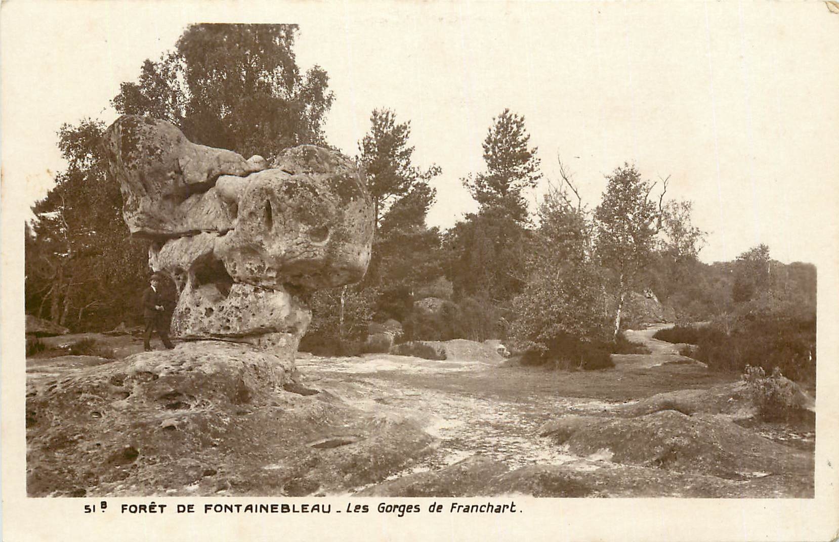 Forêt de Fontainebleau — Die Gorges de Franchart — Ausgabe der Palais du Louvre