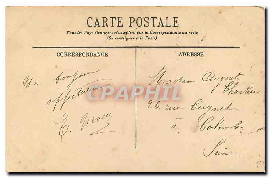 CPA Paris Le Sacre Coeur  — Rückseite