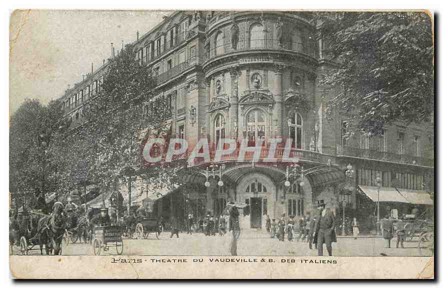 CPA Paris Theatre du Vaudeville & B. des Italiens 