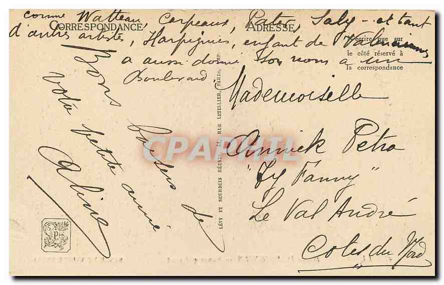 CPA Henri Harpigniers Sauve qui peut Musee de Valenciennes  — Verso