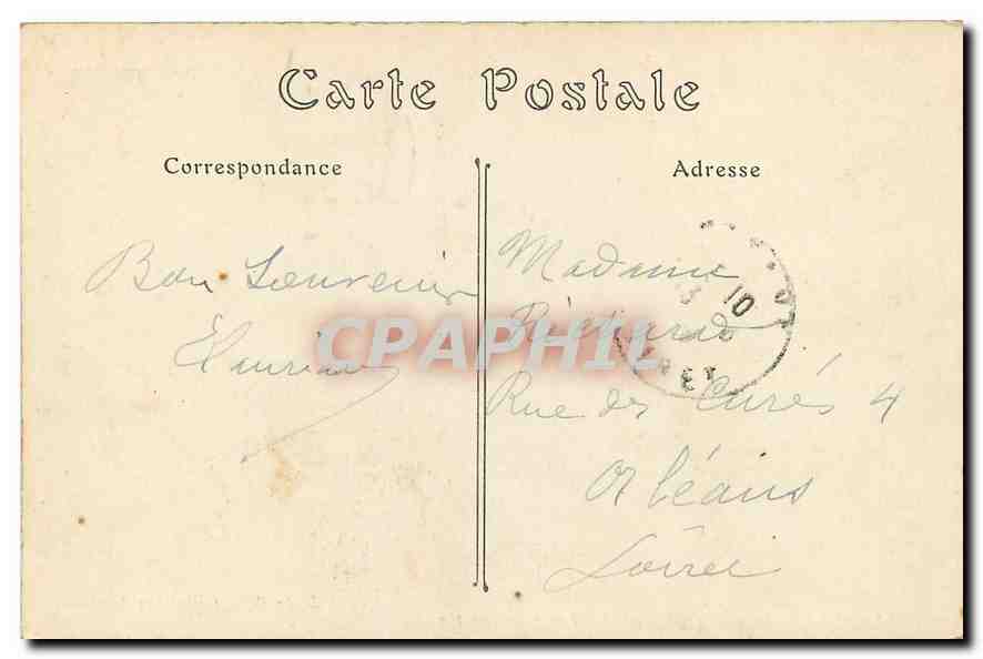 Belle-Île-en-Mer — La Pointe des Pouldains par tempête — Cliché E. de B. — Collection Anglaine — Rückseite
