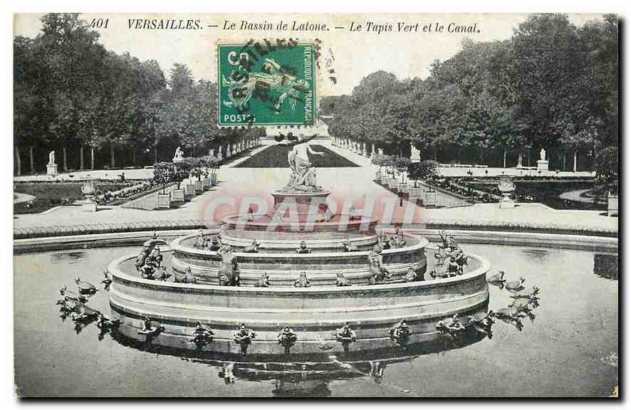 CPA Versailles Le Bassin de Latone Le Tapis Vert et le Canal 