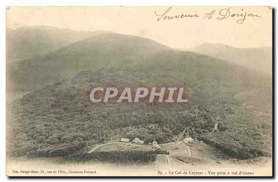 CPA Le Col de Ceyssat Vue prise a vol d'oiseau 