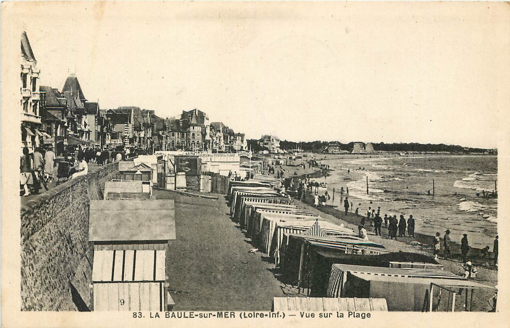 CPA La Baule sur Mer Loire Inf Vue sur la Plage 