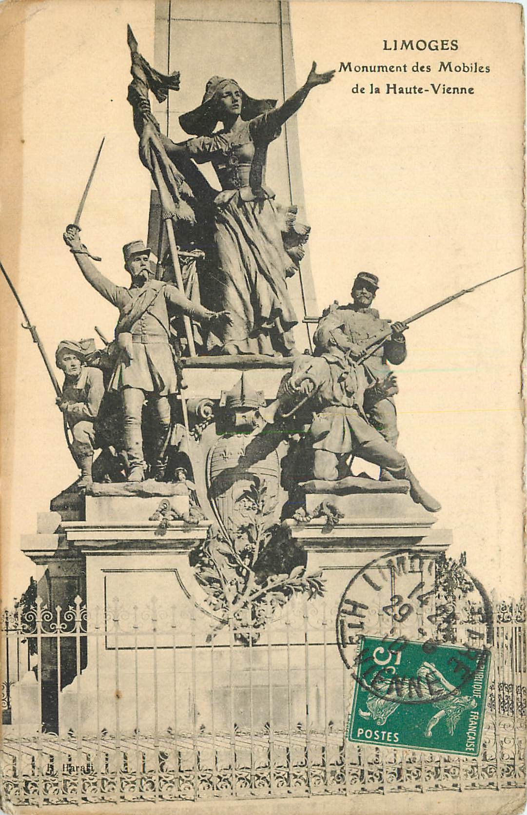 CPA Limoges Monument des Mobiles de la Haute Vienne 