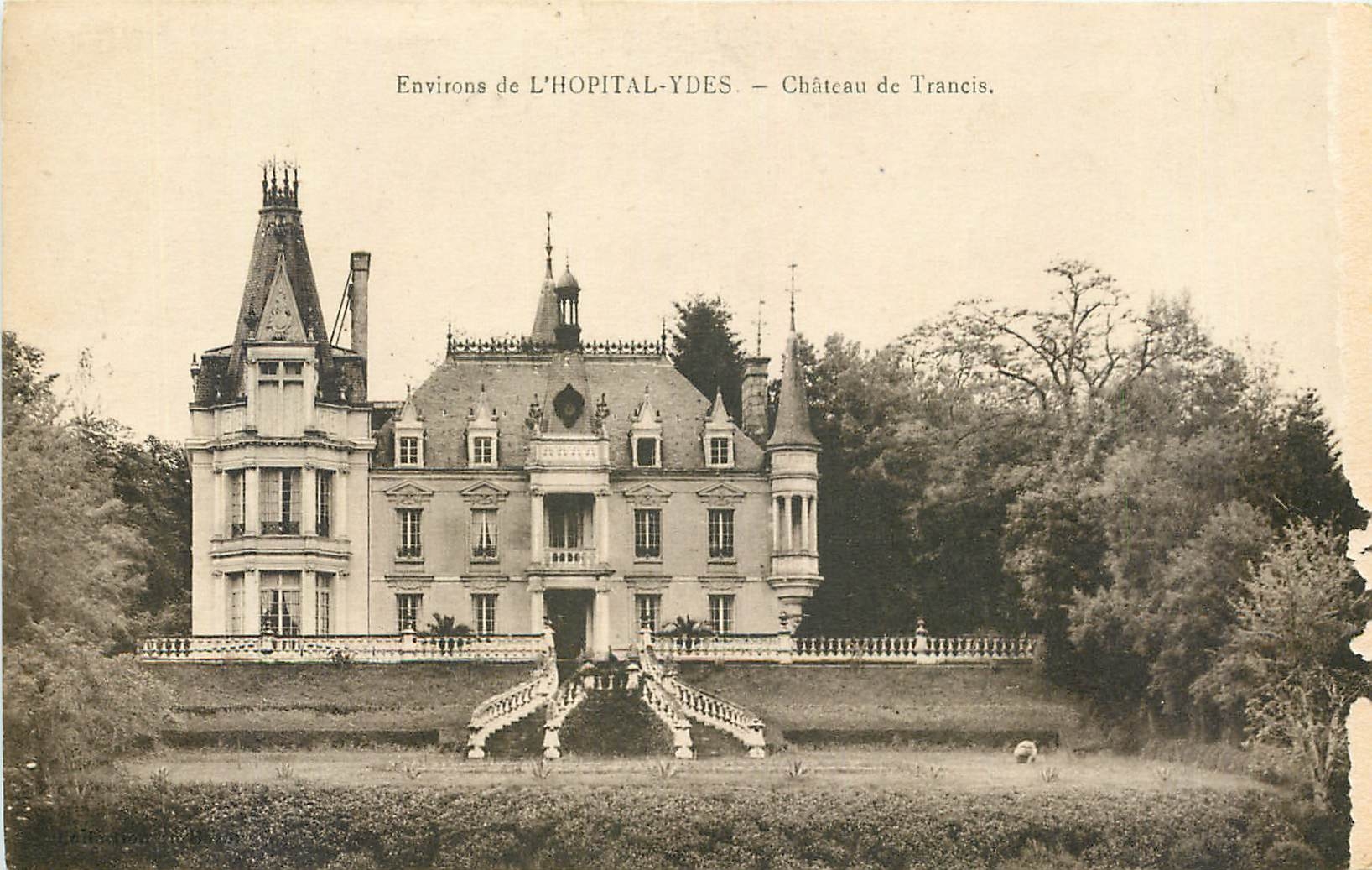 CPA Environs de l'Hopital Ydes Chateau de Trancis 