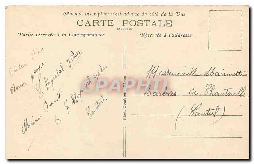 CPA Environs de l'Hopital Ydes Chateau de Trancis  — Verso