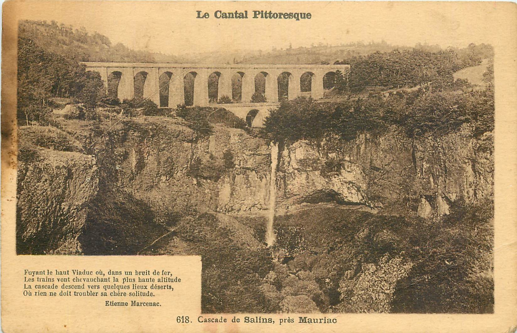 CPA Le Cantal Pittoresque Cascade de Salins prs Mauriac 
