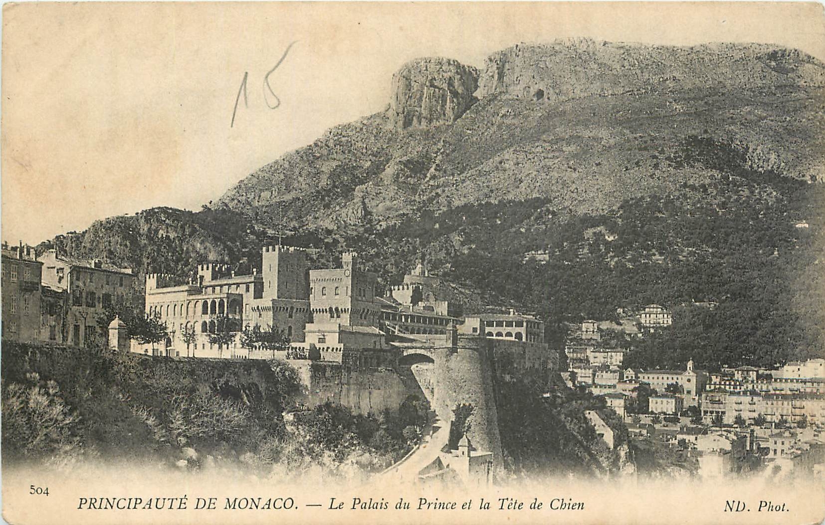CPA Principaute de Monaco Le Palais du Prince et la Tete de Chien 