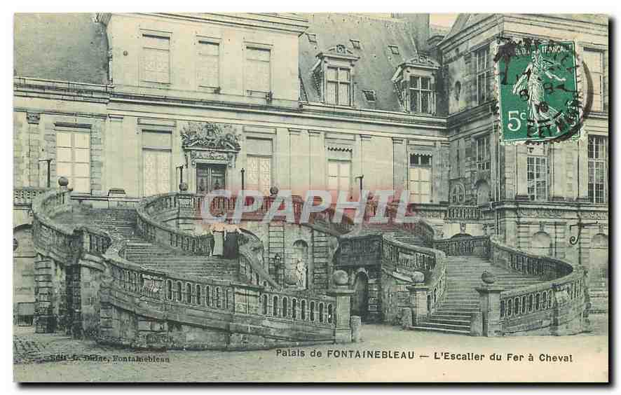 Palast von FONTAINEBLEAU — Die Eisenpferdestiege — Verlag L. Dillae, Fontainebleau